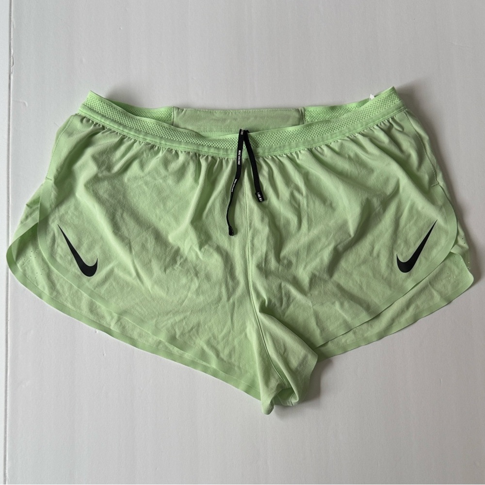 Nike Aeroswift Racing Running Shorts Split Seam - Vapor Green - Lightweight